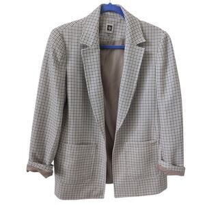 Anne Kline White, Tan, Black Blazer size M